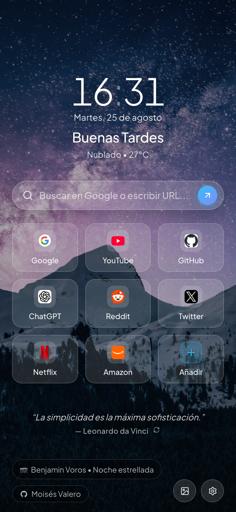 NovaTab — captura secundaria 2